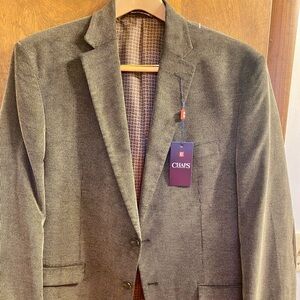 NWT CHAPS Men's Grey Sport
Corduroy Coat/Blazer 44R Classic Fit. 100% cotton
